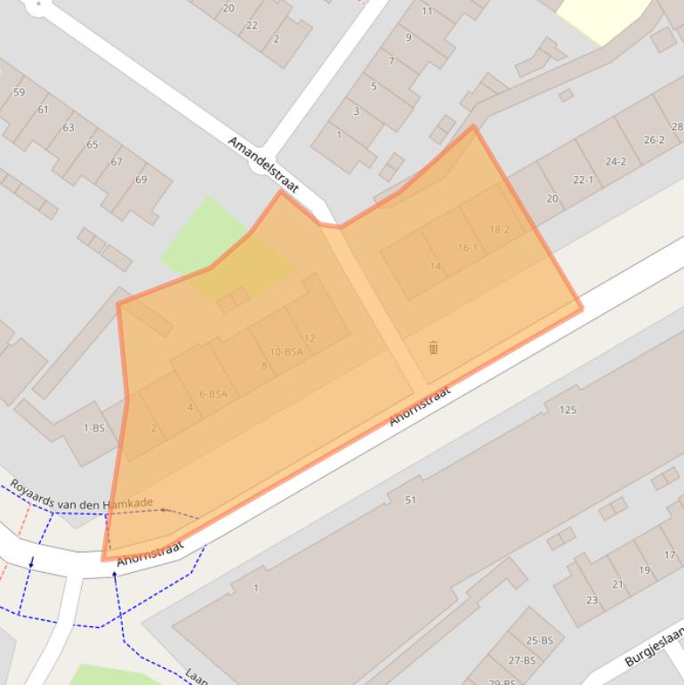 Kaart van postcodegebied 3552CG.