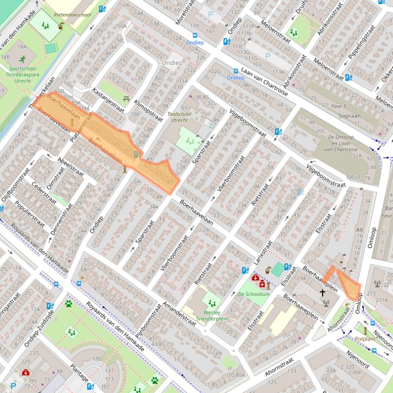 Kaart van postcodegebied 3552CW.