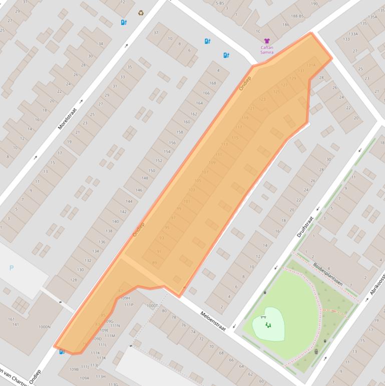Kaart van postcodegebied 3552EC.
