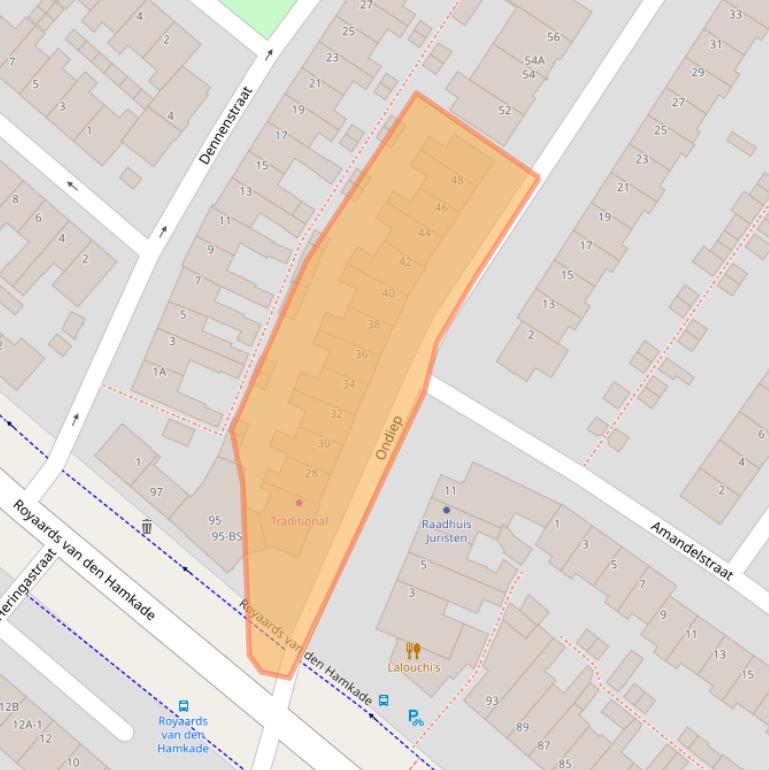 Kaart van postcodegebied 3552EG.