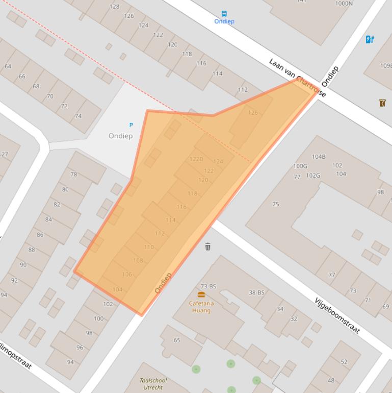 Kaart van postcodegebied 3552EK.