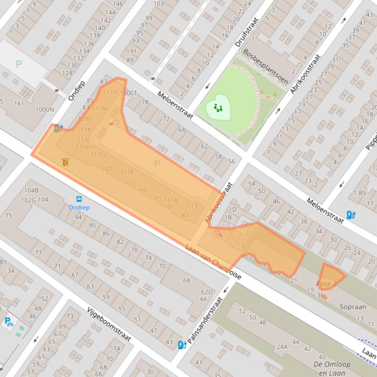 Kaart van postcodegebied 3552ER.