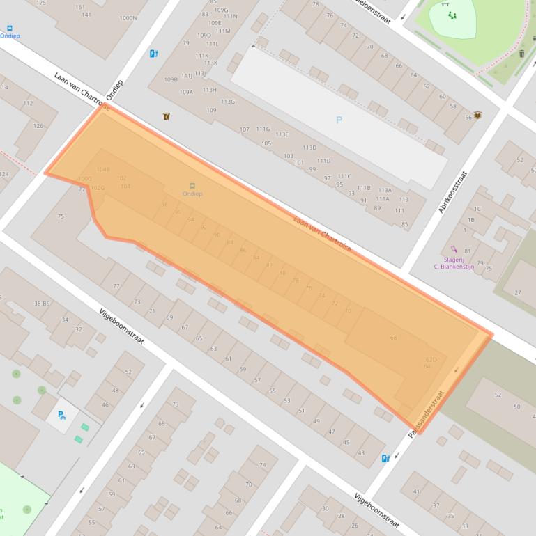 Kaart van postcodegebied 3552EX.