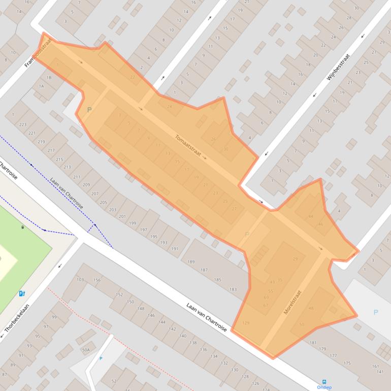 Kaart van postcodegebied 3552GC.