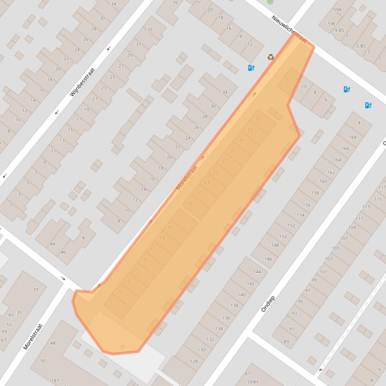 Kaart van postcodegebied 3552GL.