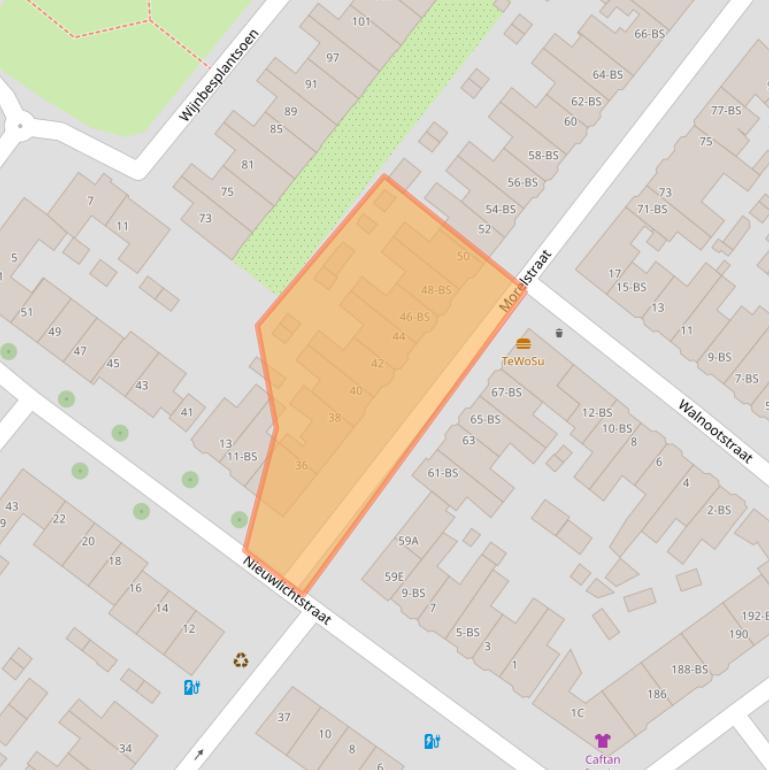 Kaart van postcodegebied 3552GP.