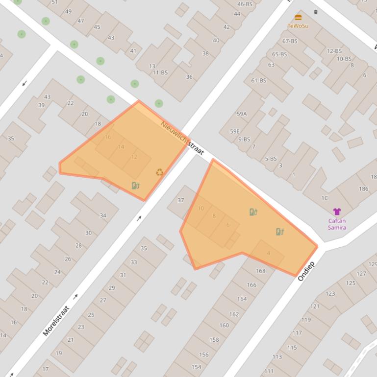 Kaart van postcodegebied 3552GX.