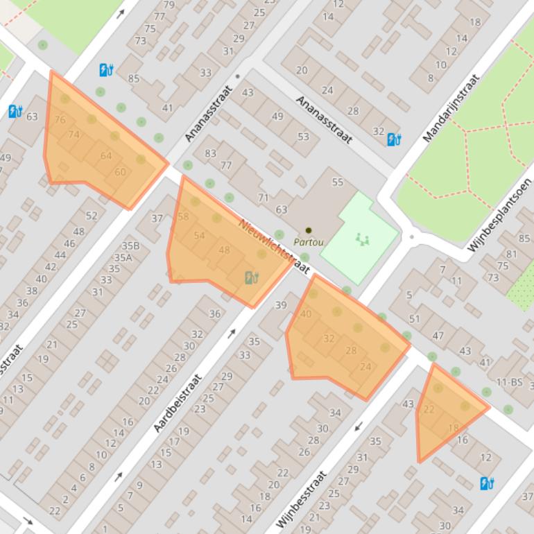 Kaart van postcodegebied 3552GZ.