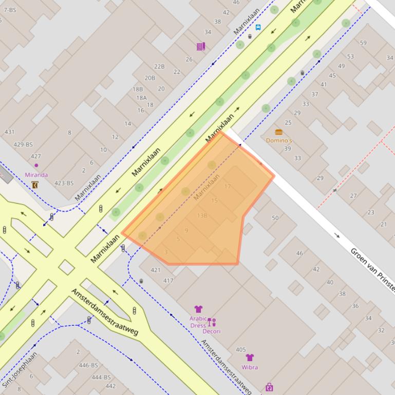 Kaart van postcodegebied 3552HA.