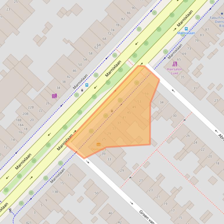 Kaart van postcodegebied 3552HB.