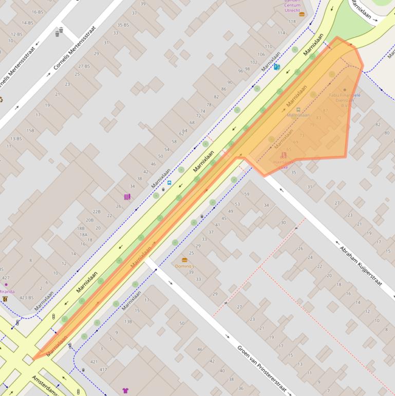 Kaart van postcodegebied 3552HC.