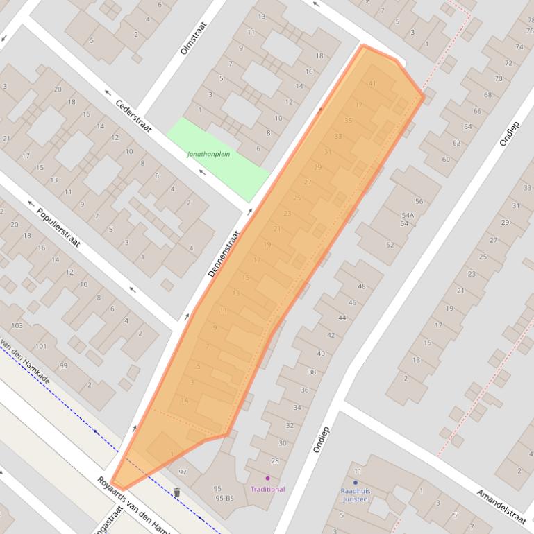 Kaart van postcodegebied 3552RA.