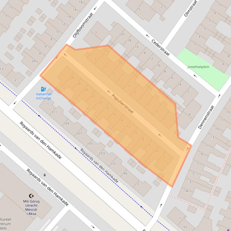 Kaart van postcodegebied 3552RG.