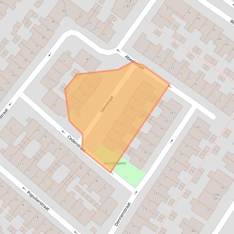 Kaart van postcodegebied 3552RH.