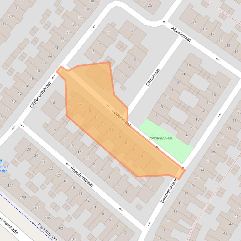 Kaart van postcodegebied 3552RJ.