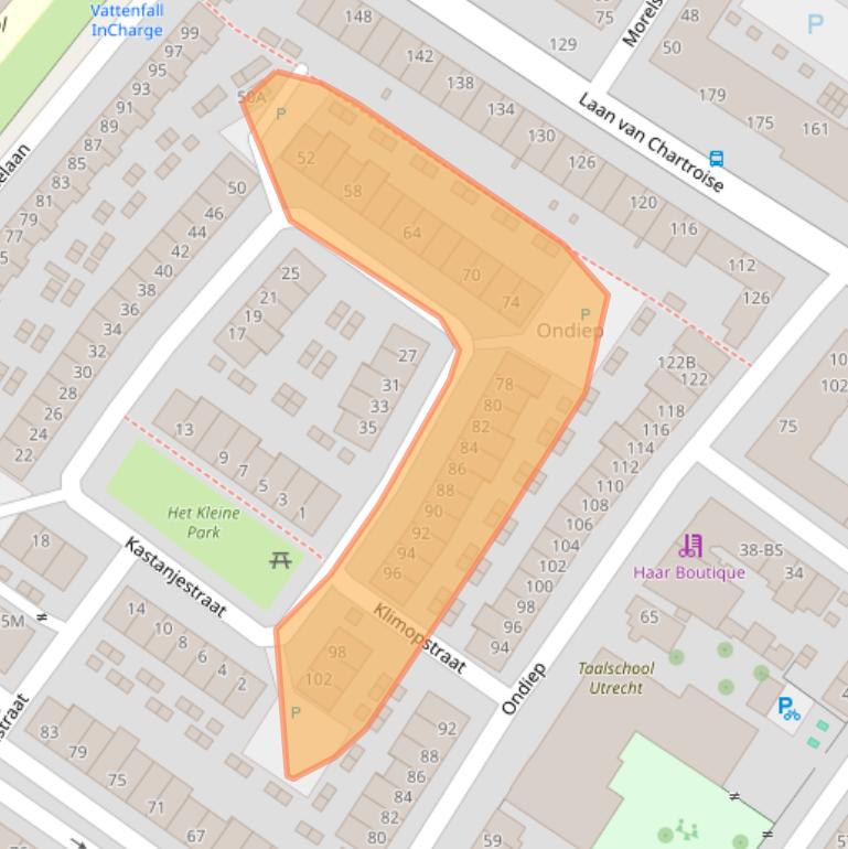 Kaart van postcodegebied 3552SM.