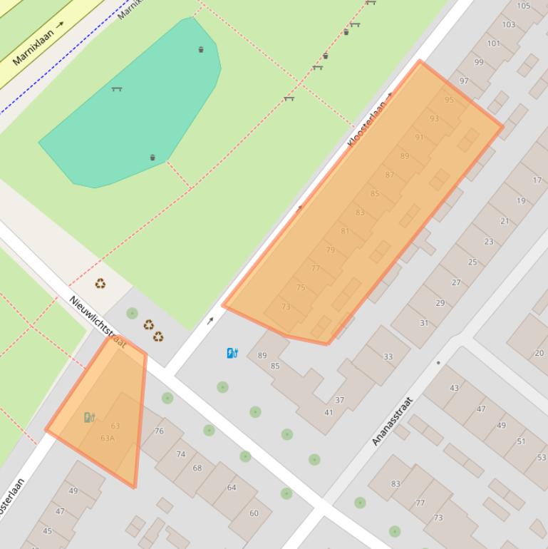 Kaart van postcodegebied 3552TB.