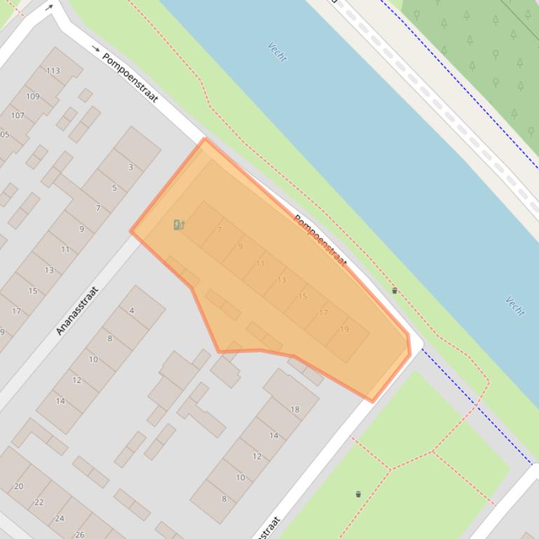 Kaart van postcodegebied 3552TD.