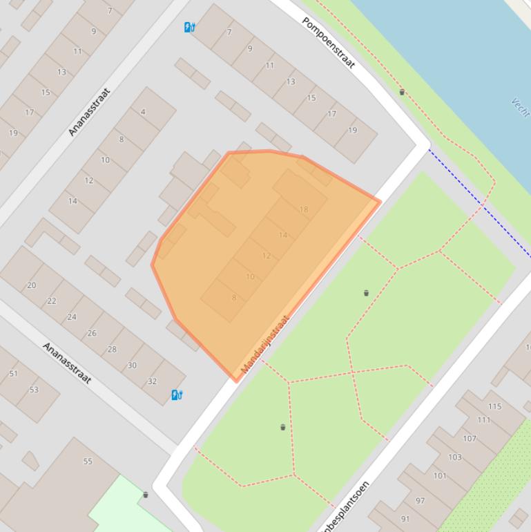 Kaart van postcodegebied 3552TH.