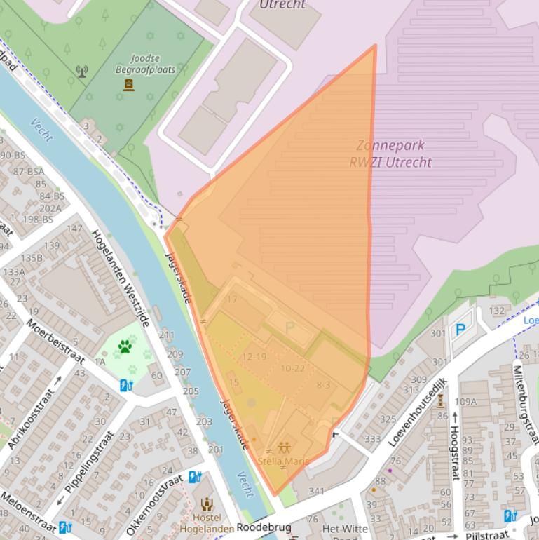 Kaart van postcodegebied 3552TL.