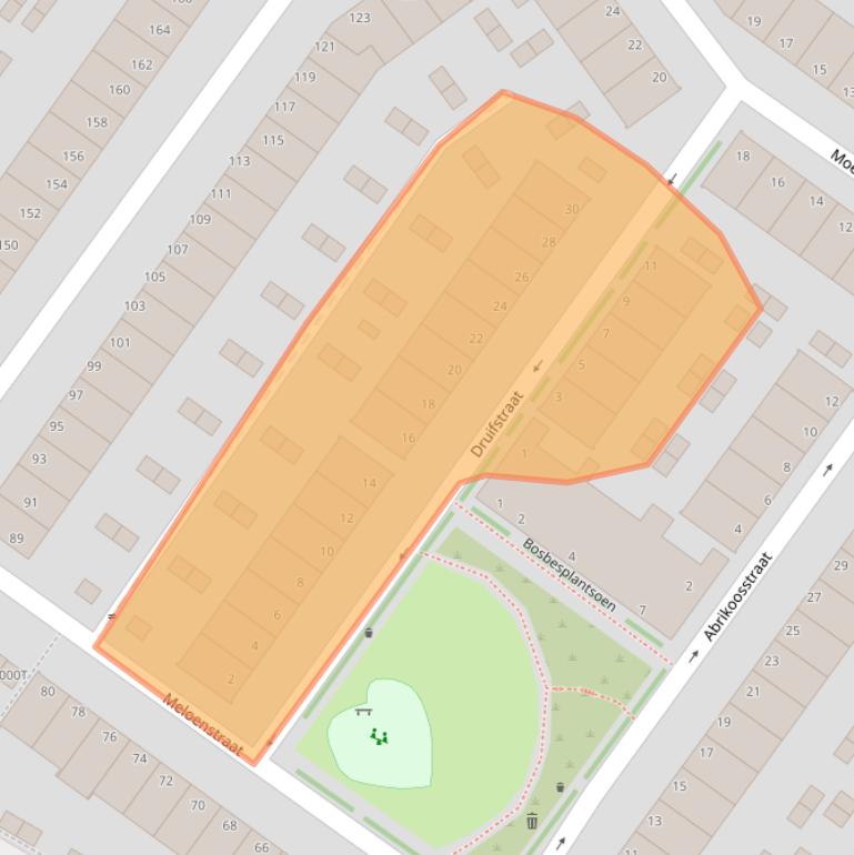 Kaart van postcodegebied 3552VD.