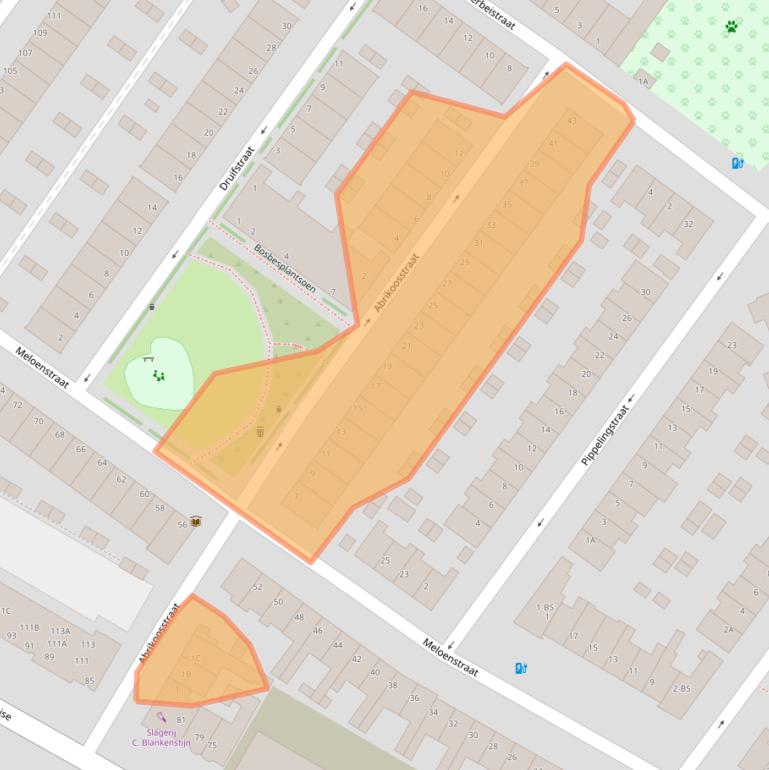 Kaart van postcodegebied 3552VH.