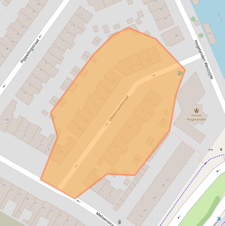 Kaart van postcodegebied 3552VM.