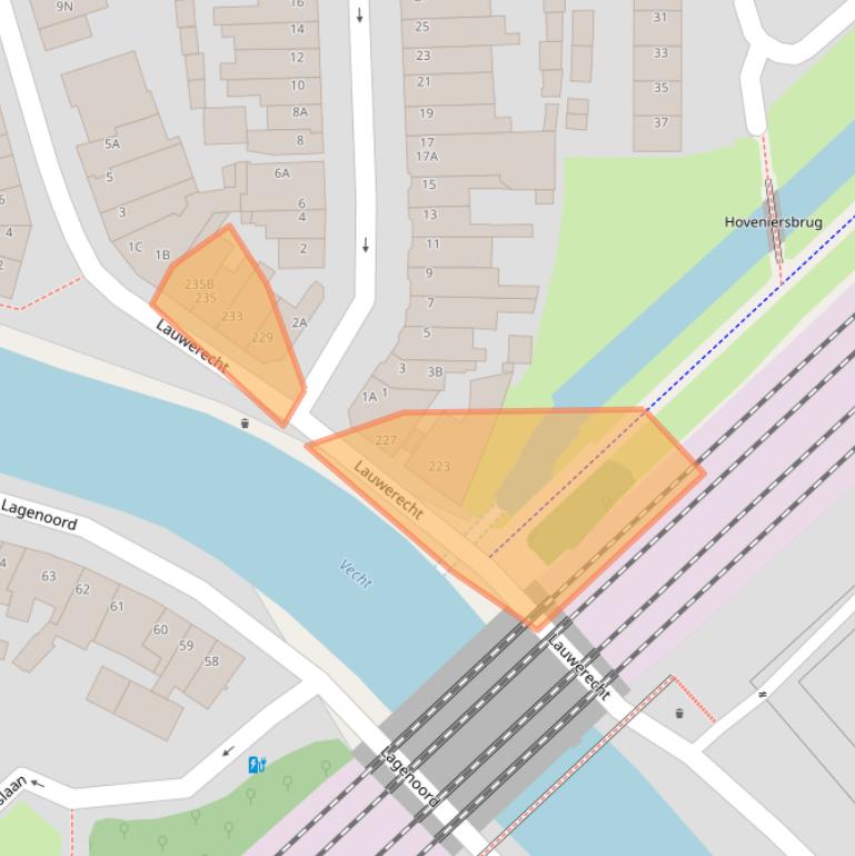 Kaart van postcodegebied 3552XB.