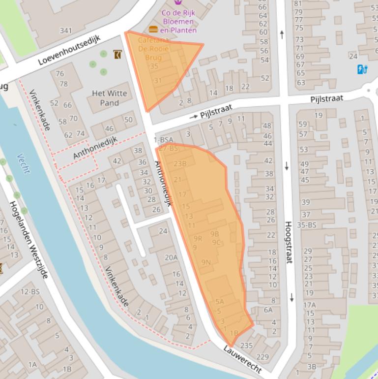 Kaart van postcodegebied 3552XC.