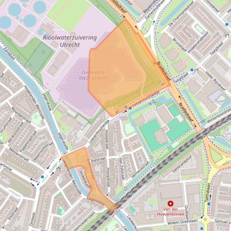 Kaart van postcodegebied 3552XD.