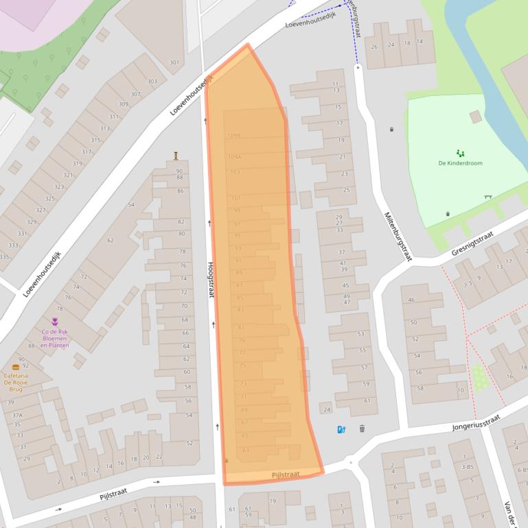Kaart van postcodegebied 3552XL.