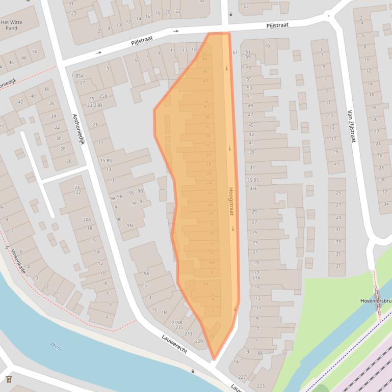 Kaart van postcodegebied 3552XM.