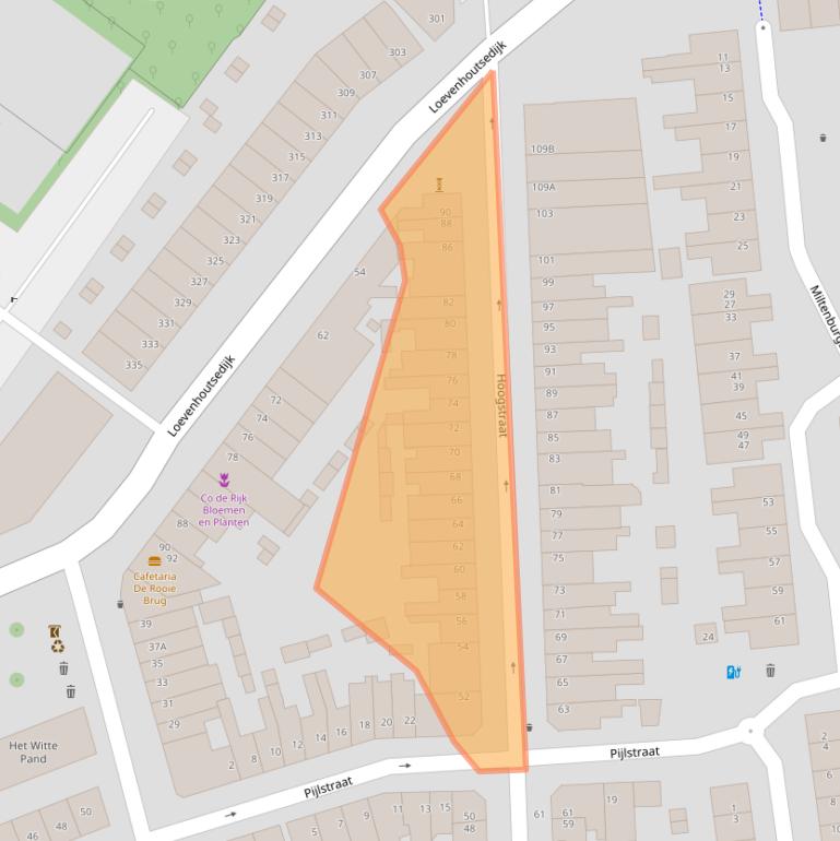 Kaart van postcodegebied 3552XN.