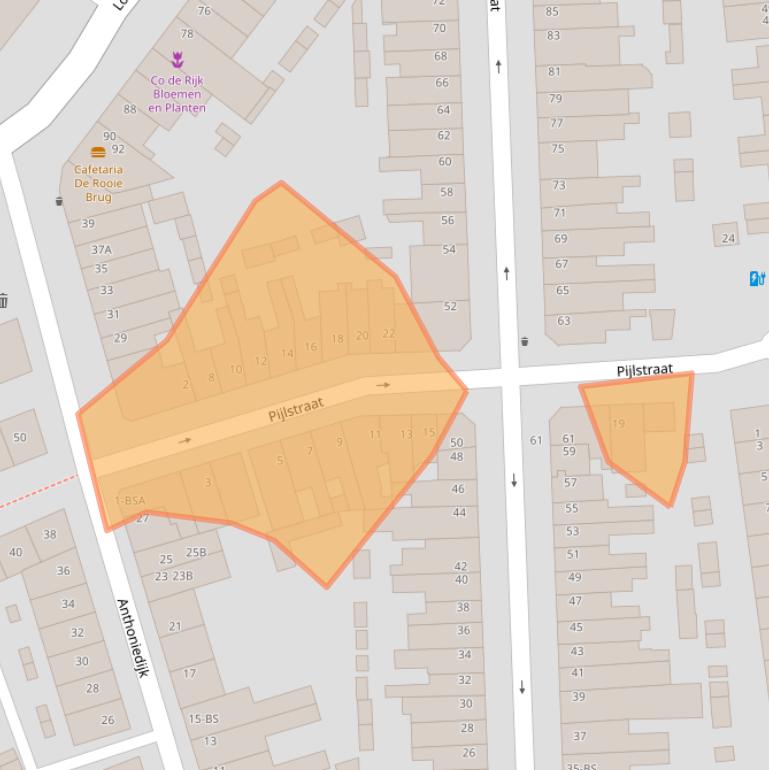 Kaart van postcodegebied 3552XP.