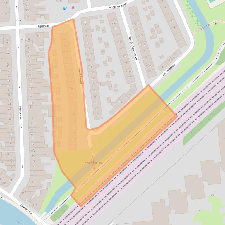 Kaart van postcodegebied 3552XR.