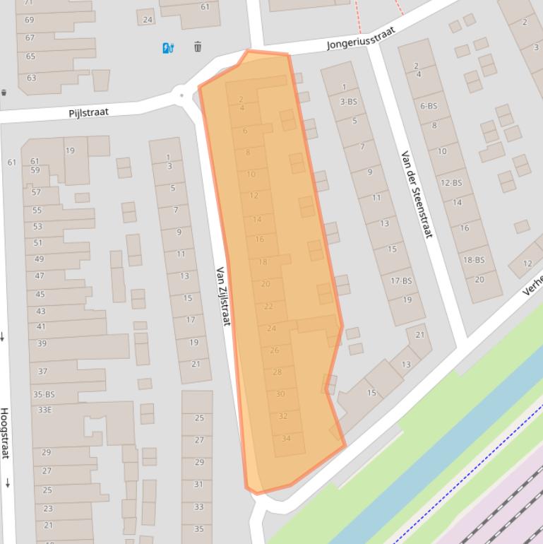 Kaart van postcodegebied 3552XS.