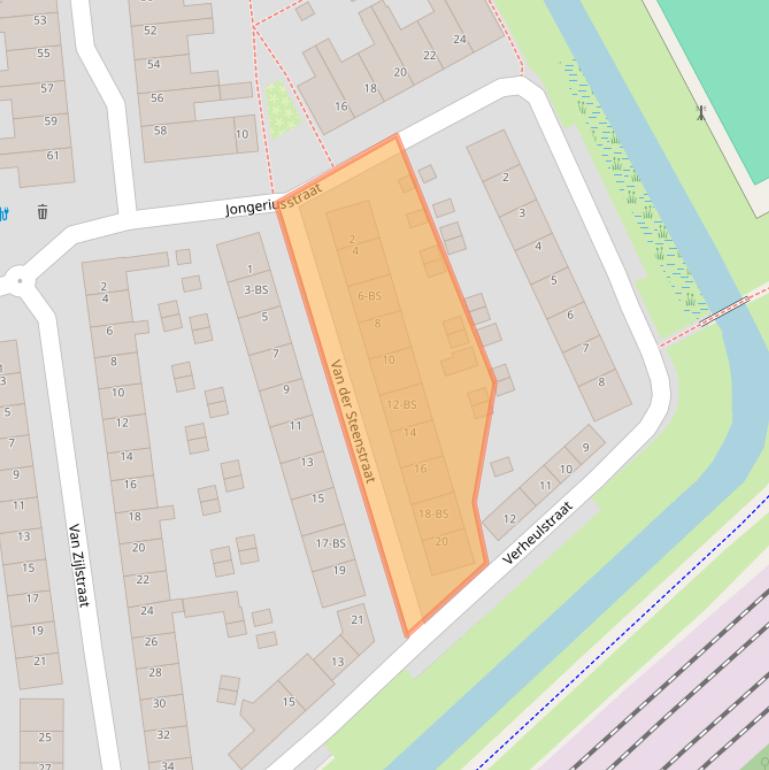 Kaart van postcodegebied 3552XV.