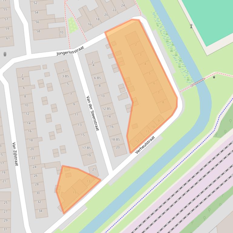 Kaart van postcodegebied 3552XW.