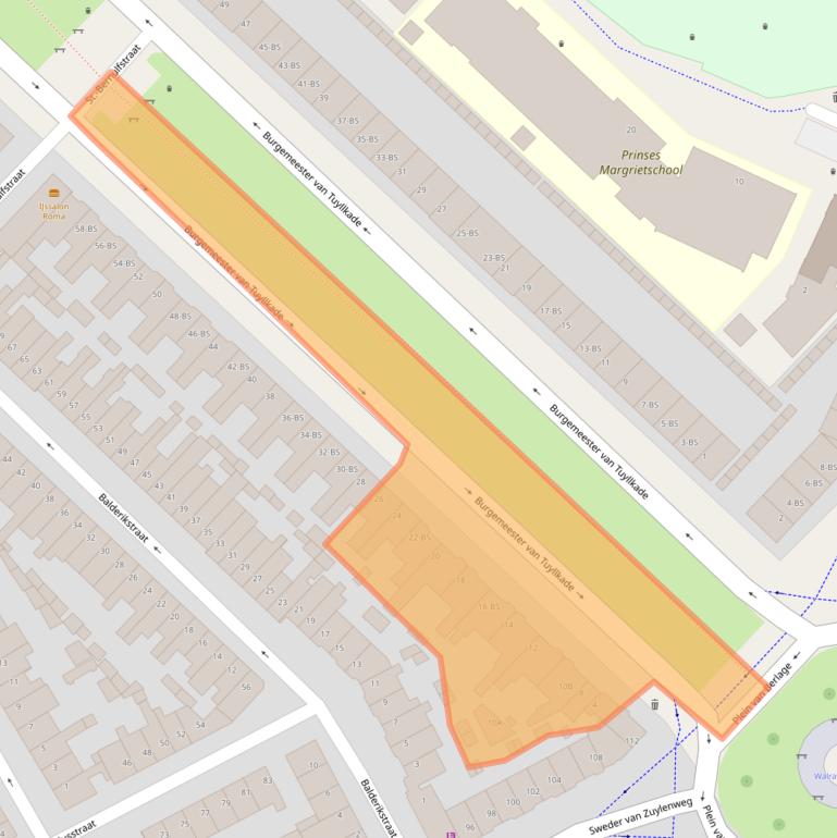 Kaart van postcodegebied 3553AH.