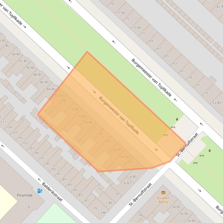 Kaart van postcodegebied 3553AL.