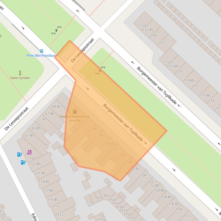 Kaart van postcodegebied 3553AP.