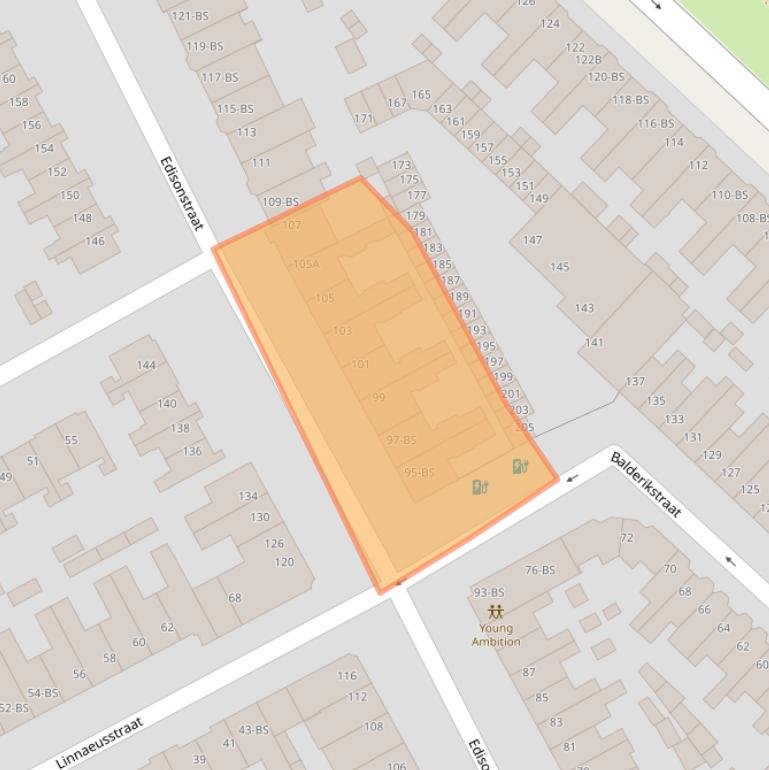 Kaart van postcodegebied 3553BP.