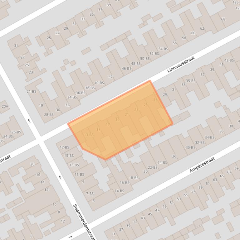 Kaart van postcodegebied 3553CB.