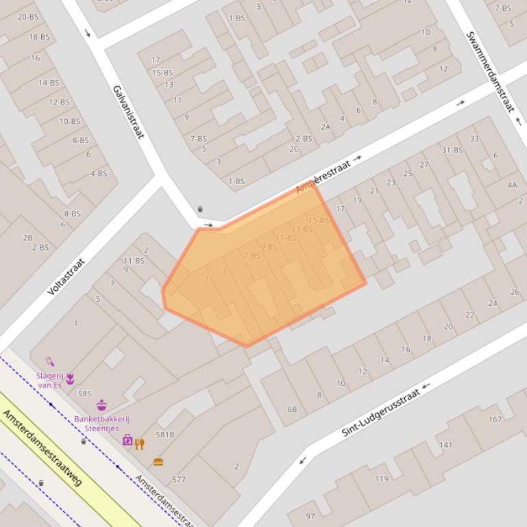 Kaart van postcodegebied 3553CH.