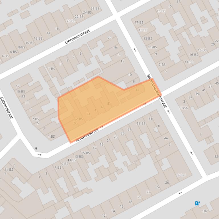 Kaart van postcodegebied 3553CL.