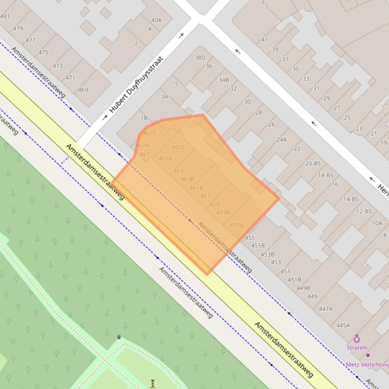 Kaart van postcodegebied 3553EC.