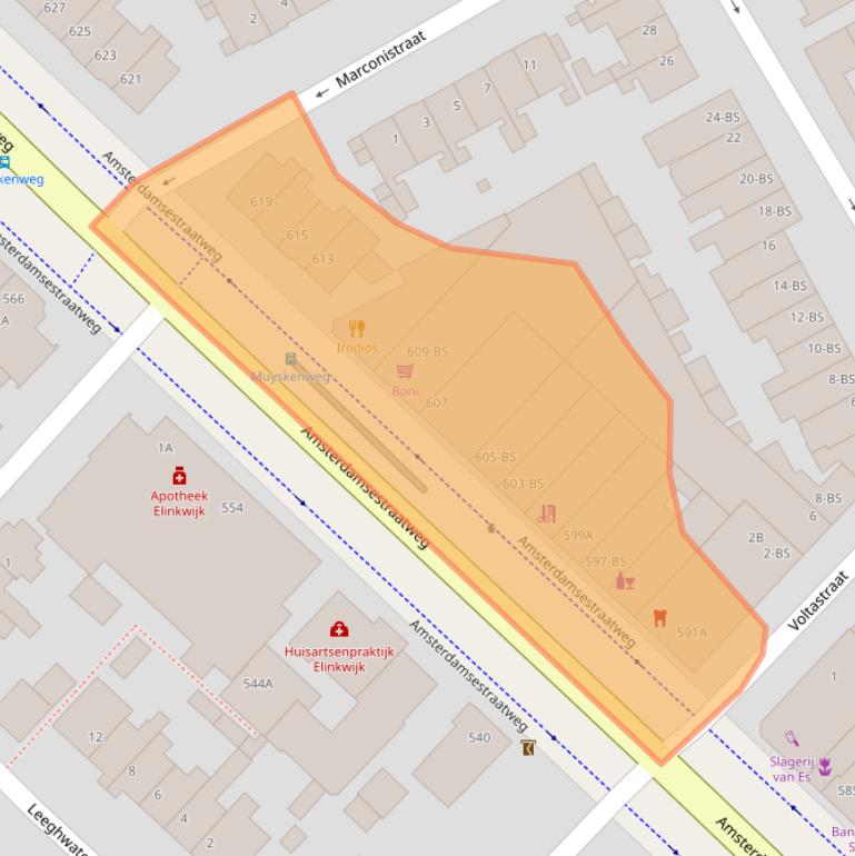 Kaart van postcodegebied 3553EJ.