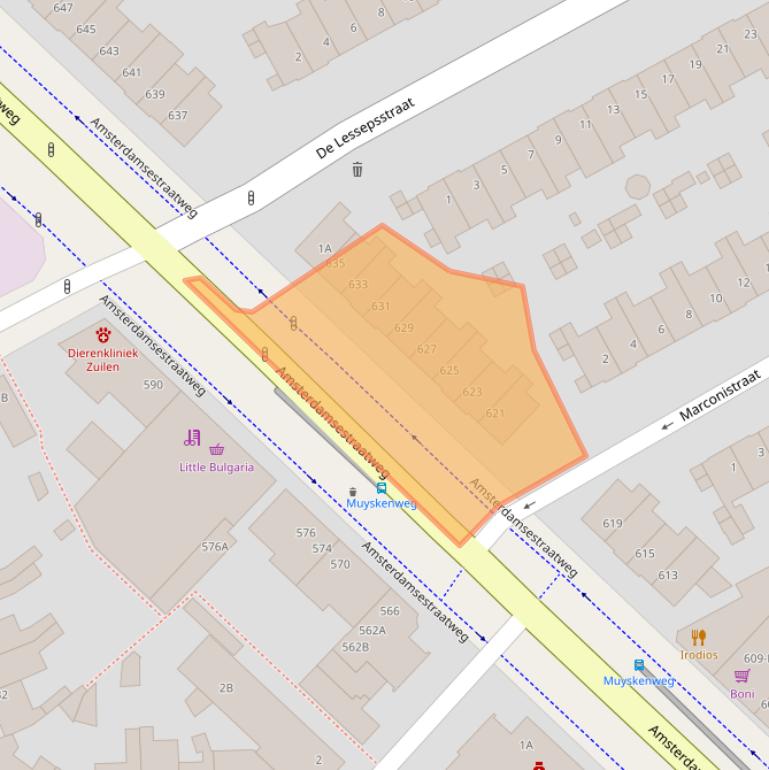 Kaart van postcodegebied 3553EK.