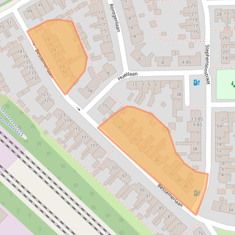 Kaart van postcodegebied 3553GE.