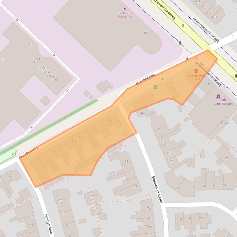 Kaart van postcodegebied 3553GK.